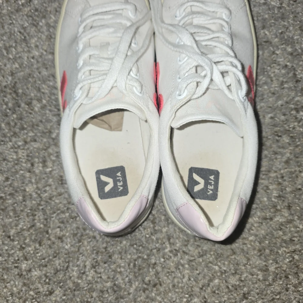Veja Women's Canvas Esplar SE Low Sneakers In White Rose Size 7 - Picture 6 of 9